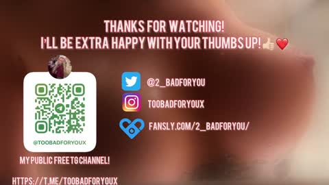 Snapshot of 2badforyou chatting on 01-05-26, 05:27 30 NOV online show from 01-05-26, 05:27