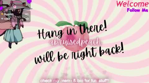 Snapshot of abruisedpeach chatting on 12-20-25, 03:46 Peach online show from 12-20-25, 03:46