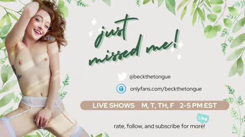 Beck the tongue online show from 11-11-25, 11:49