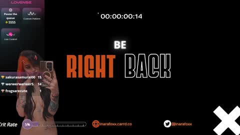 Inarafoxx online show from 01-06-25, 03:53