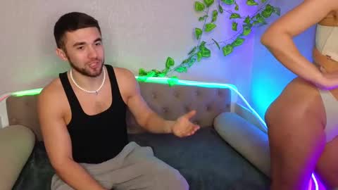 Snapshot of paradisepleasure_ chatting on 02-20-25, 01:57 Allie  Alex Thumbs up if you like us online show from 02-20-25, 01:57