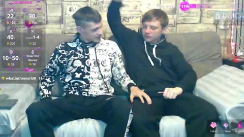 Max tall dark-haired guy with tattoos and Phil blond-haired online show from 03-17-26, 03:33
