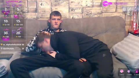 Max tall dark-haired guy with tattoos and Phil blond-haired online show from 03-23-26, 01:53