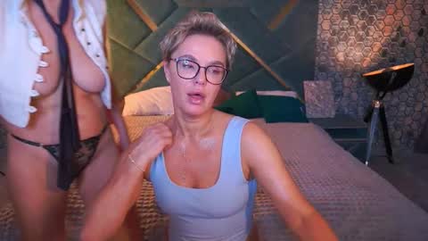 Snapshot of pleasurewecouple chatting on 10-26-25, 01:39 Ira brunette and Vika blonde online show from 10-26-25, 01:39