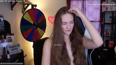 Snapshot of samanthahayesxoxo chatting on 12-05-24, 09:17 The Real Samantha Hayes haha online show from 12-05-24, 09:17