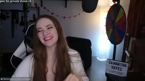 Snapshot of samanthahayesxoxo chatting on 02-20-25, 03:56 The Real Samantha Hayes haha online show from 02-20-25, 03:56
