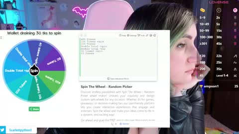 Snapshot of scarlettpython1 chatting on 10-17-25, 02:30 Scarlett online show from 10-17-25, 02:30