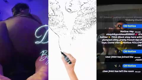Snapshot of sissyblkgoddess858860 chatting on 07-19-26, 08:01 Sissyblkgoddess online show from 07-19-26, 08:01