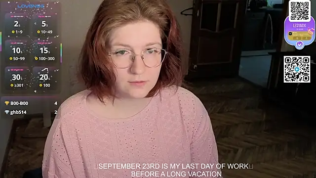 Snapshot of LesyaOxi chatting on 09-15-25, 09:31 LesyaOxi online show from 09-15-25, 09:31