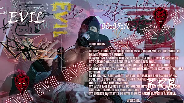 Snapshot of 3v1l chatting on 11-13-25, 10:41 3v1l online show from 11-13-25, 10:41