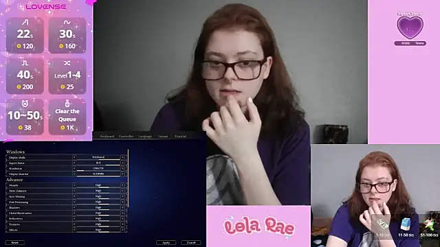 Snapshot of lolarae_xx chatting on 05-27-26, 10:18 lolarae xx online show from 05-27-26, 10:18