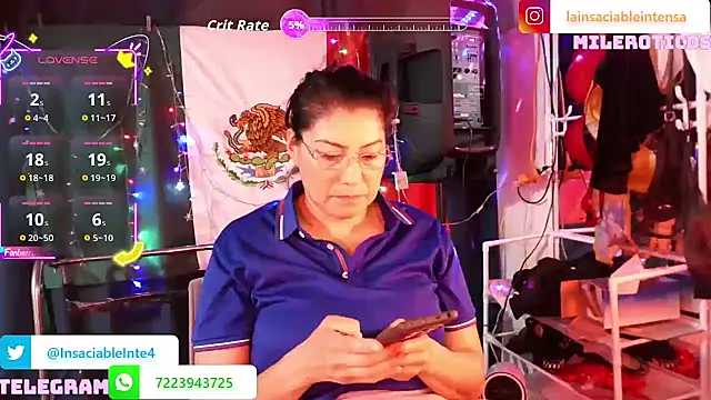 Snapshot of LaInsaciableIntensa chatting on 04-26-26, 01:36 LaInsaciableIntensa online show from 04-26-26, 01:36
