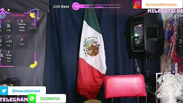 Snapshot of LaInsaciableIntensa chatting on 07-18-26, 02:05 LaInsaciableIntensa online show from 07-18-26, 02:05