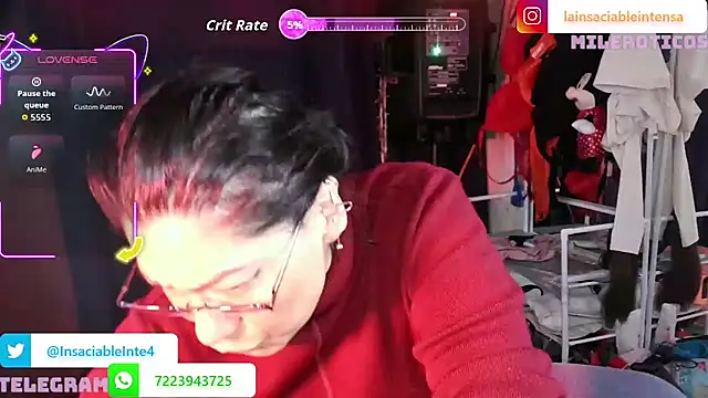 Snapshot of LaInsaciableIntensa chatting on 07-19-26, 09:29 LaInsaciableIntensa online show from 07-19-26, 09:29