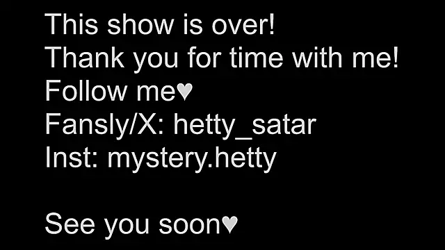Hetty satar online show from 01-30-25, 01:44
